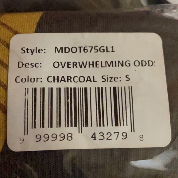 Overwhelming Odds Charcoal Grey Crew Neck T-Shirt Men's Size Small - Picture 2 of 3